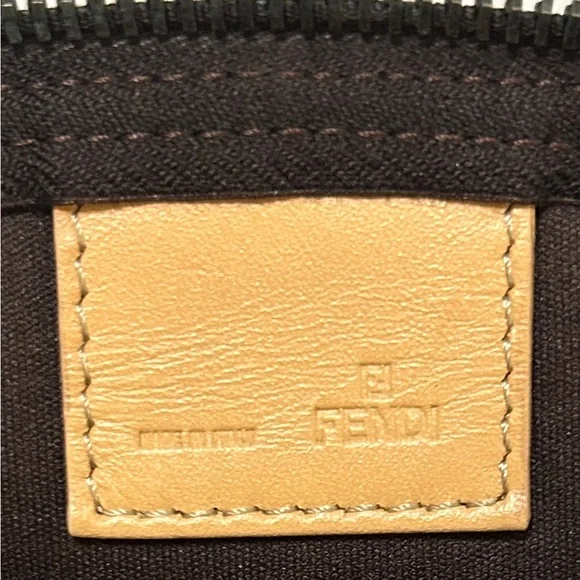 Fendi Zucca Brown Canvas Monogram Zipper Pouch & Fendi Box (EUC) - Picture 5 of 12